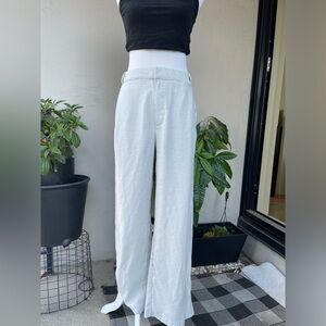 🌿 Zara Lightweight Wide leg Pants with Side Pockets in Light Gray, M